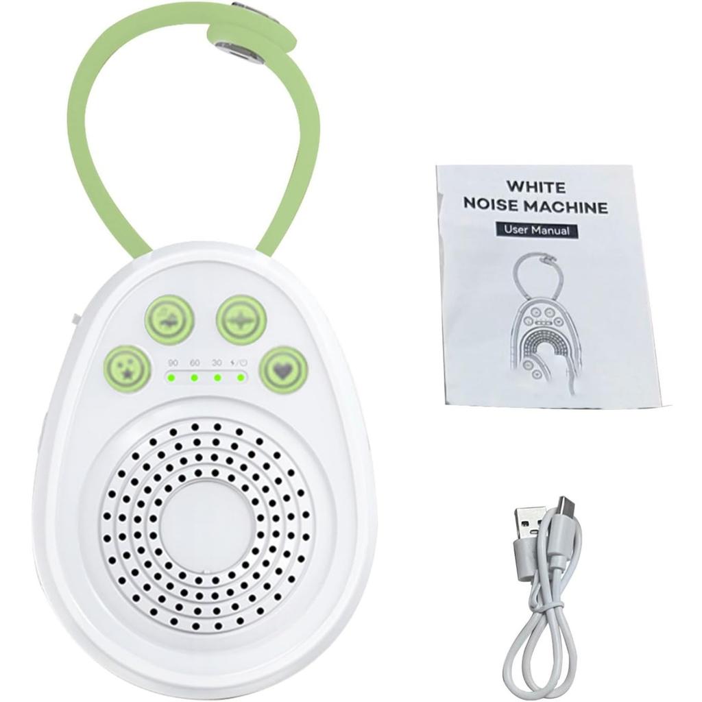 Rechargeable Sound Machine Baby Portable White Noise Maker, 20 Soothing Sounds for Better Sleep Relaxation (Blue)