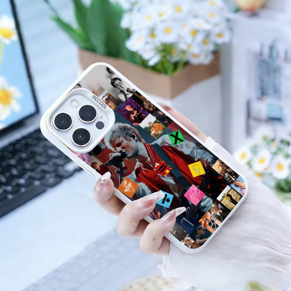 Singer E-Ed Sheeran  Phone Case For iPhone17, 16,15,14,13,12 Pro Max white Candy Matte Shockproof Cover