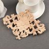 1PC Floral Wood Carved Corner Applique Wooden Carving Decal for Furniture Cabinet Door Frame Wall Home Decor Crafts