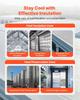Double Reflective Insulation Roll, Perforated Woven Fabric Radiant Barrier, 0.15mm 38.1 m x 1.22 m, Double-Sided Aluminum Foil Heat Reflective Shield,