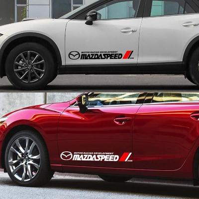 AAEW1 Автостайлинг Боковой Значок Эмблема Наклейка На Кузов Автомобиля Наклейки Боковые Полосы На Дверь Автомобиля Для 2 3 MS 6 CX-5 CX5 BT-50 CX-30 AXELA