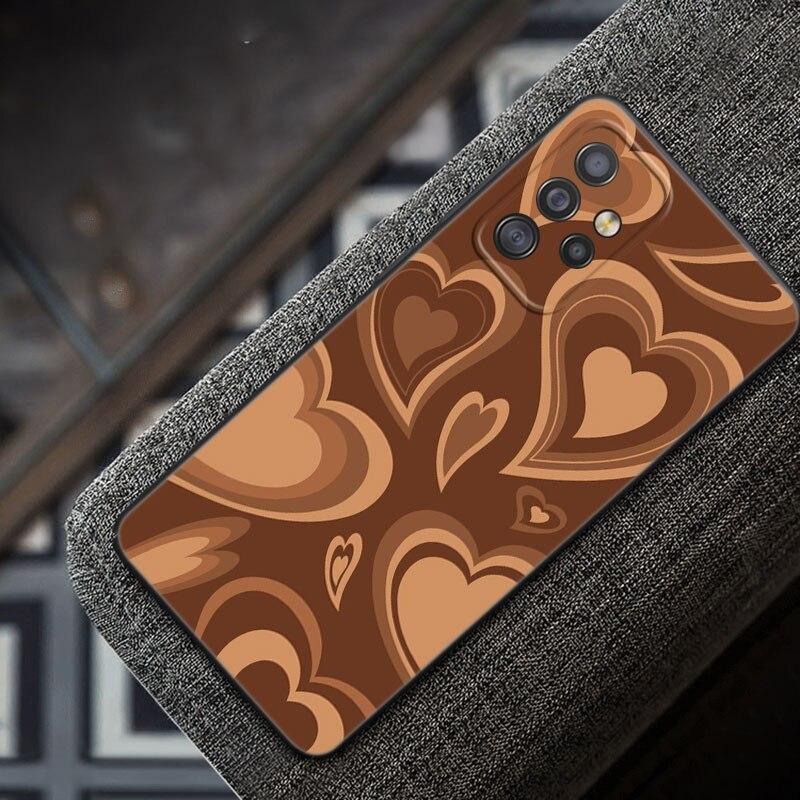 Чехол с узором в виде фиолетового сердца и вихря для Samsung Galaxy A12 A22 A31 A32 A50 A51 A70 A71 A72 A11 A21S A02S A10S A20S A30S A52 S 5G