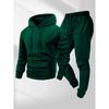 Mens Winter 220g Cotton Hoodie Set Casual Long Sleeve Top Slim Fit Jogger Pants