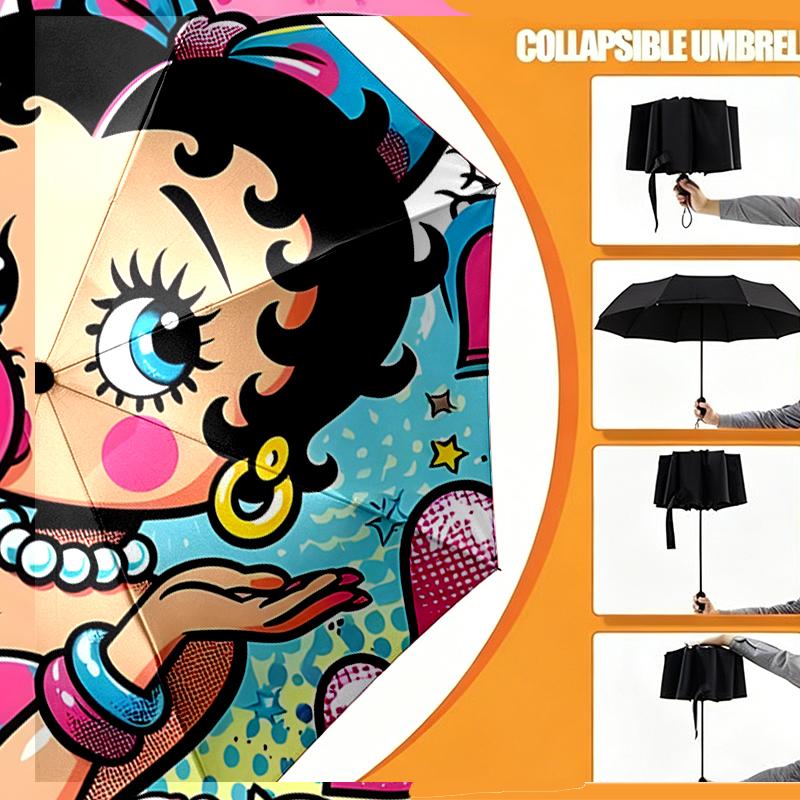 Sexy Doll Print Umbrella Automatic Opening/ Closing - Portable Foldable Design - Daily use for Travel/Outdoor - Gift for Birthday