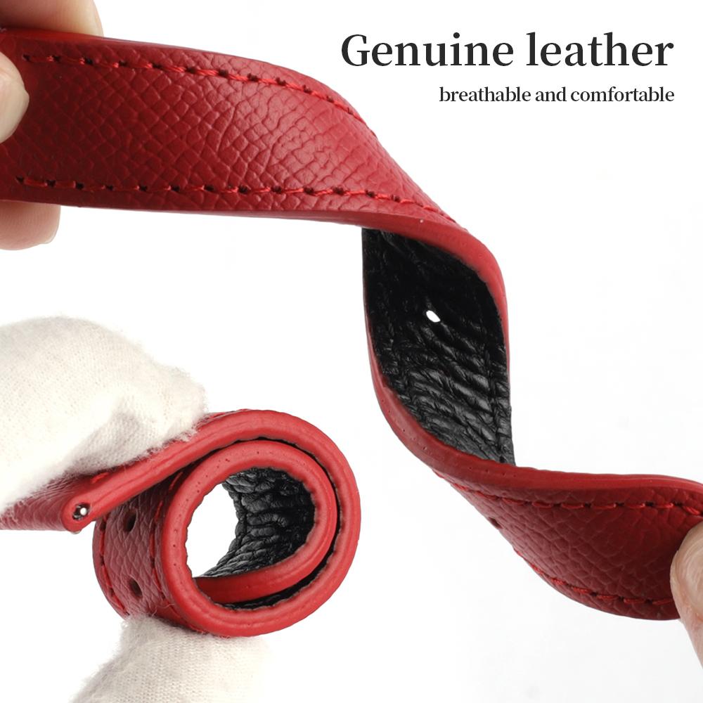 First Layer Calfskin Leather Watchband 18mm 19mm 20mm 22mm Quick Release Watch Band Hand-Made Palm Pattern Wristband Belt