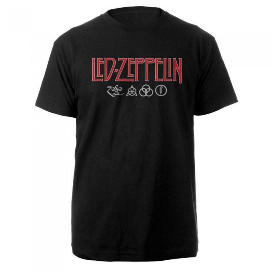 Унисекс Футболка для взрослых Led Zeppelin с логотипом-символами
