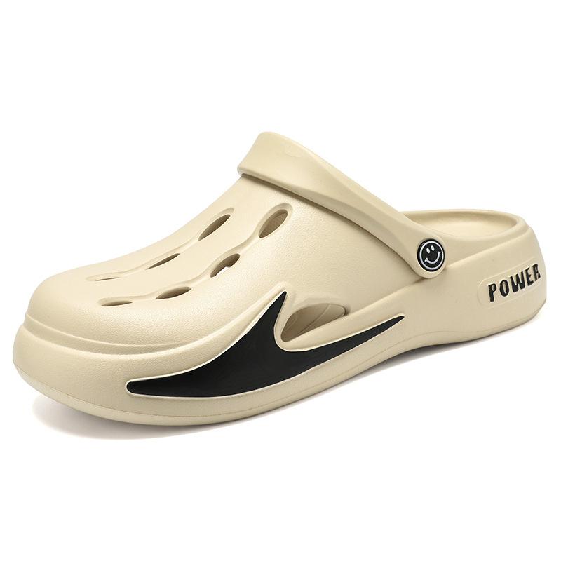 Мужская обувь EVA новая летняя обувь с отверстиями мужские дышащие шлепанцы для ходьбы мужские уличные пляжные сандалии мужские на одной педали