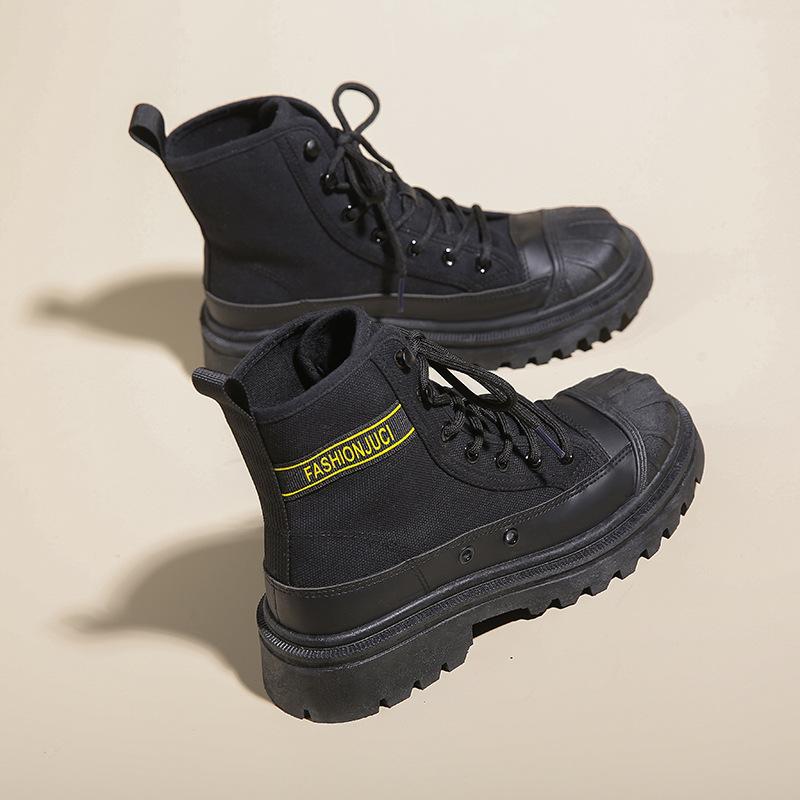 Ботинки мотоциклетные женские летние на толстой подошве, с коротким голенищем, сетчатые, красные, рабочие, локомотивные, короткие, из парусины деним Shell Head