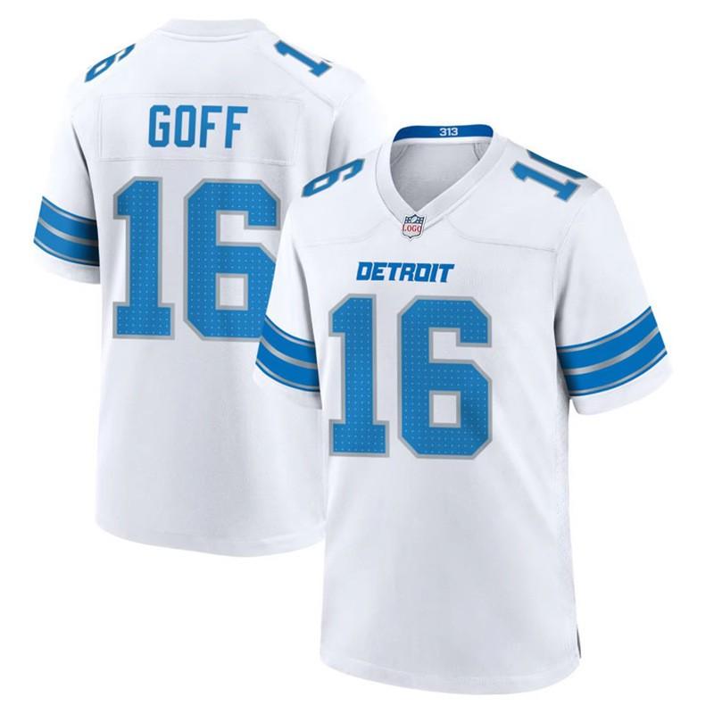 NFL Detroit Lions 14 ST Brown 97 Hutchinson Embroidered Jersey Sports Fan Game