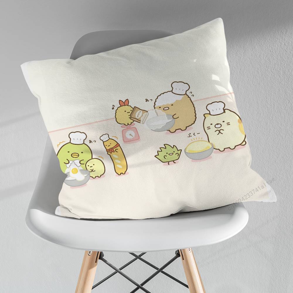 Cute Art SSumikko GGurashi Pillow Case For 30x30cm45x45cm55x55cm For Home Bedroom Decoration And Protector
