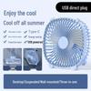 Wall-Mounted Desktop Night Light Fan: Compact & Powerful with Long Battery Life