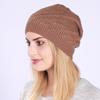 Autumn Winter Women's Thin Pleated Hollow Pullover Knitted Wool Warm Outdoor Baby Hat