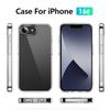 Прозрачный чехол для iPhone 16e 16 E 15 Pro Max 14 Plus 13 Mini 12 11 X XS XR SE 7 8 6S Прозрачная крышка для телефона Аксессуары
