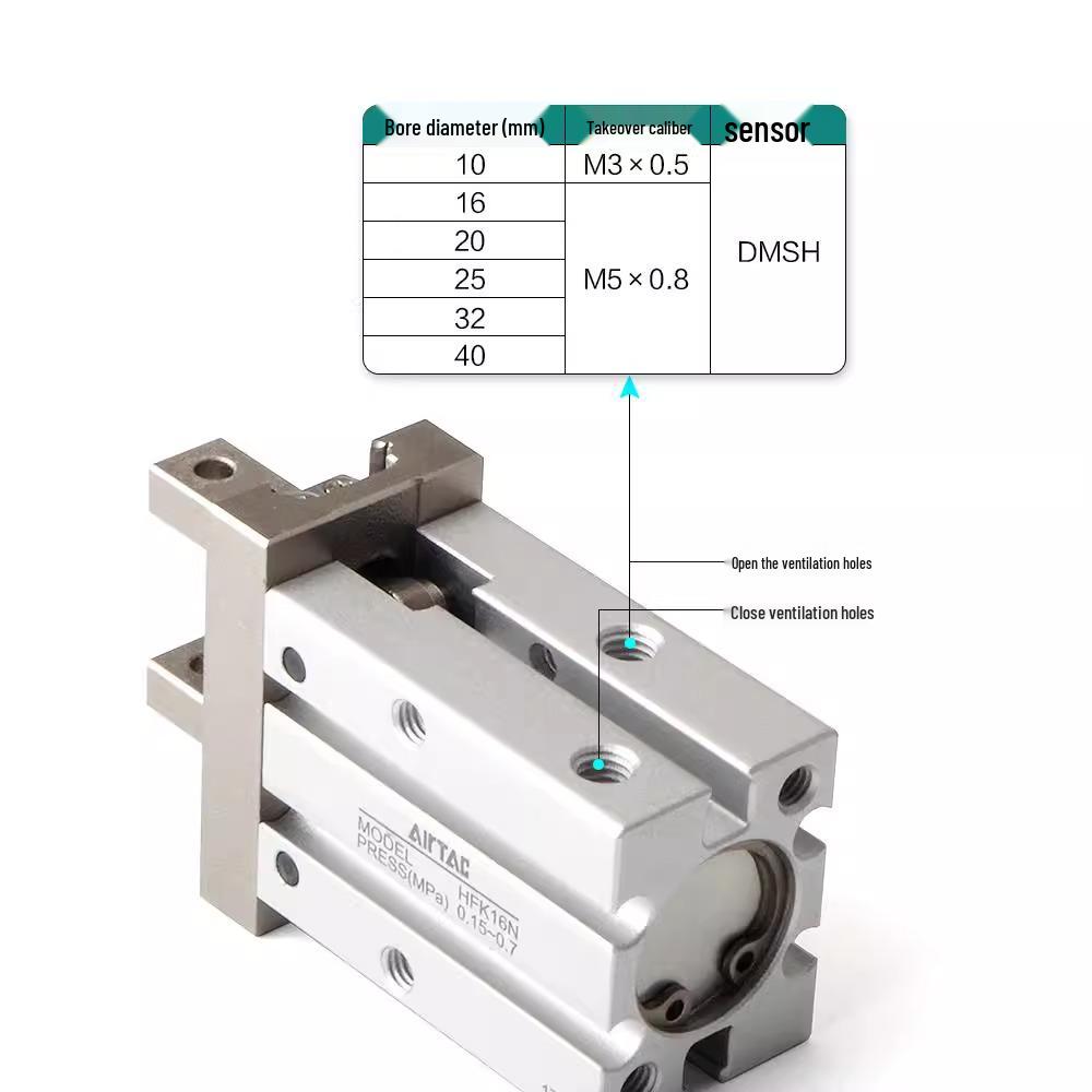 AirTAC Pneumatic Finger Cylinder Gripper HFZ/HFK 16/20/32/40