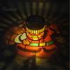 Easy Install Patio Wall Lamps Solar Christmas Light, Santa Claus Projection Lamp with Rust-Proof Iron Automatic Dusk to Dawn Sensors Frame, Decorative
