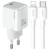 USAMS Land. Network. 1Xusb-C Pd20Wpd3.0 Fast Charging Us-Cc183 + Usb-C/Lightning Cable Us-Sj610 White/White Yx Series Yxxlogtc03