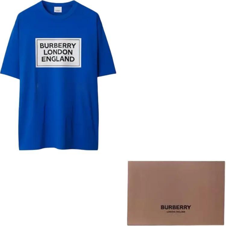 Burberry Мужская футболка SS24 Холст Синий 80843391
