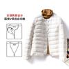 Womens Lightweight Short Down Jacket Slim Fit V-Neck Round Neck Winter Warm Inner Layer No Collar
