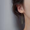 Minimalist Heart Long Tassel Earrings Gold Silver Color Small Love Ear Line Piercing Earrings Korean Long Chain Earrings Women MIT