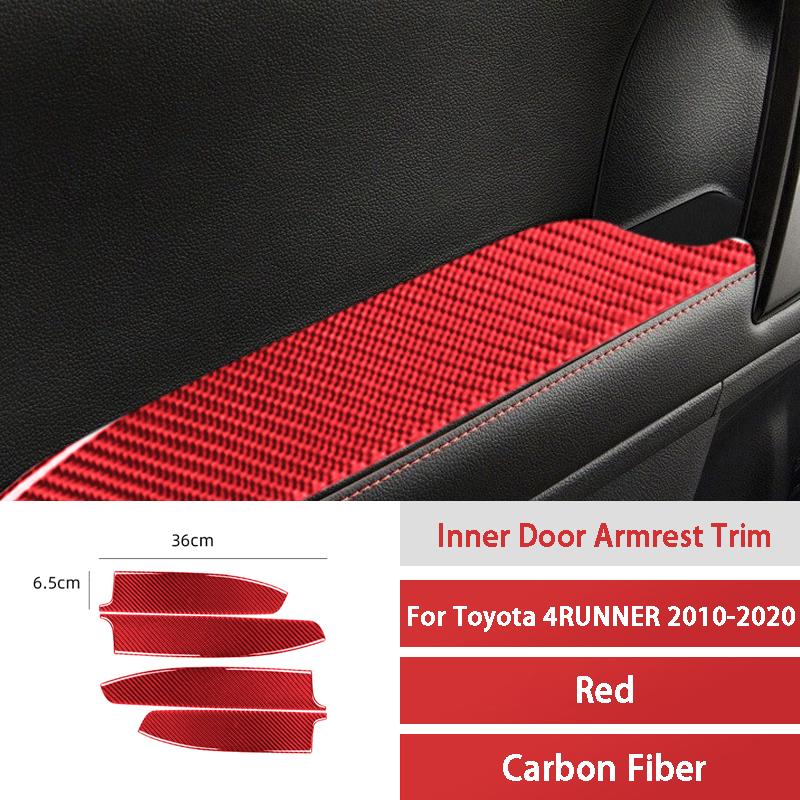 Автомобильная отделка из настоящего углеродного волокна красного цвета для Toyota 4RUNNER 2010- приборная консоль, панель переключения передач, украшение