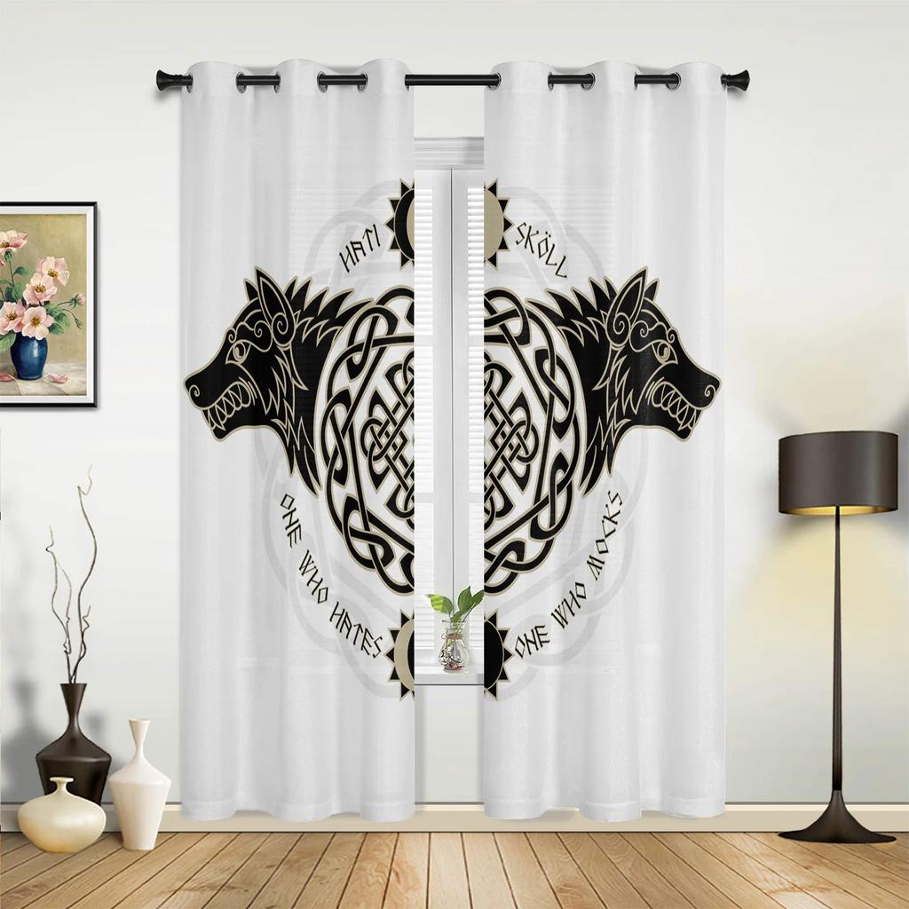 Шторы Животное Белый Волк для Спальни Гостиной Драпировка Кухня Детская Комната Занавеска для Окна Современный Домашний Декор