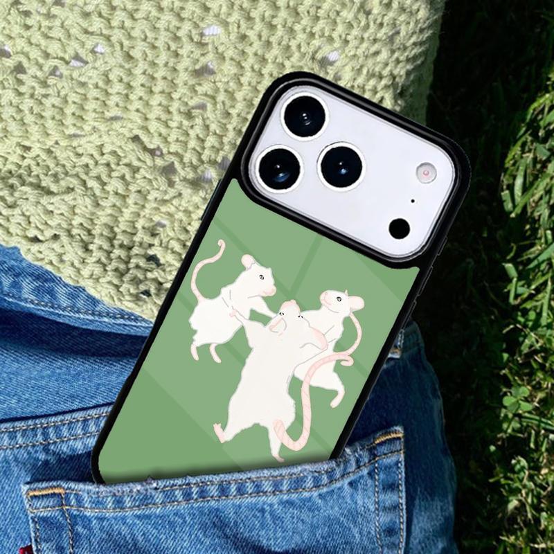 Милый Чехол-Бампер с Крысами для IPhone 11 12 13 14 15 16e 17 Pro Max Чехол для IPhone 17 Air