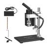 Mini Bench Drill Press Stand Kit with Vise, Extension Rod, Sanding Sawing Accessories, Variable