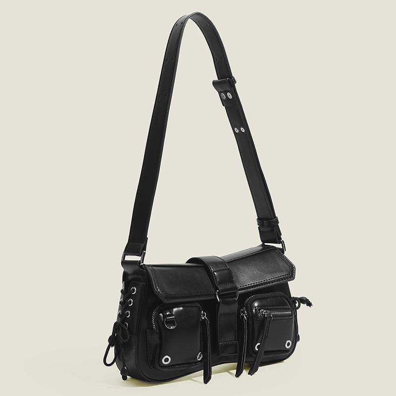 Yogodlns Готическая панк крутая женская сумка подмышки для девочек сумки через плечо модный дизайн из искусственной кожи женские винтажные маленькие сумки-тоут