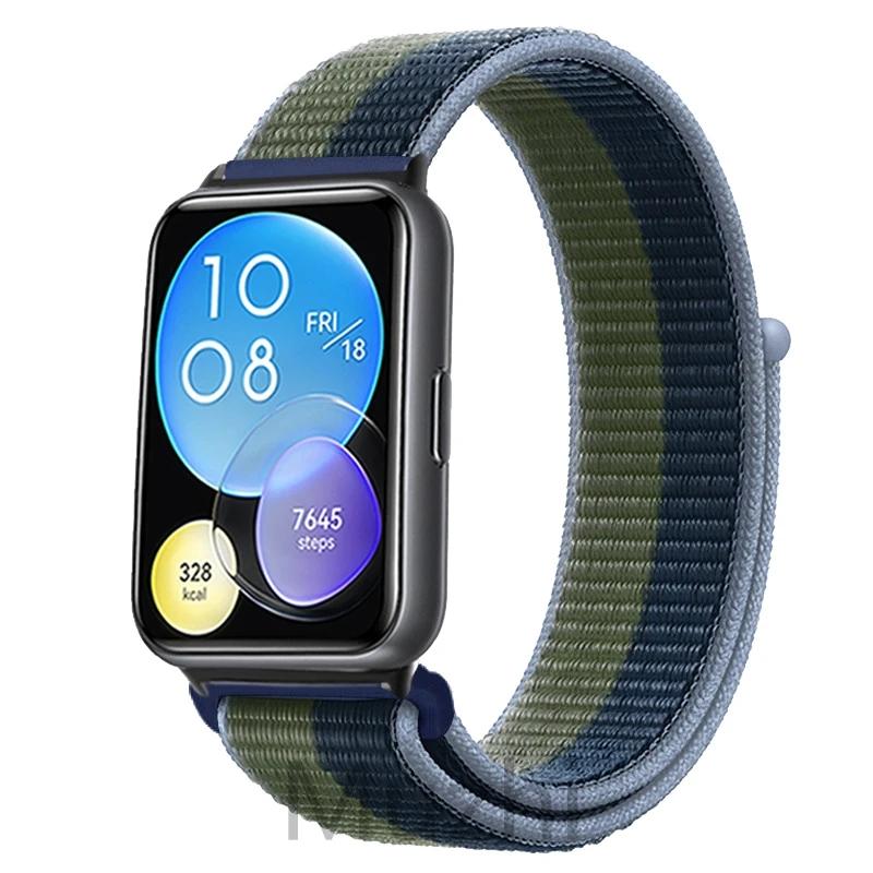 Нейлоновый ремешок для Huawei Watch Fit 2 Ремешок для умных часов Аксессуары для замены браслета Correa Huawei Watch fit2 active