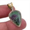Подарочный двухцветный кулон Ruby In Zoisite из стерлингового серебра 925 пробы, созданный в лаборатории, 1,25 дюйма S0k04