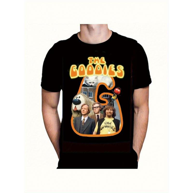 Retro T-Shirt of The Goodies TV Show - Vintage 70S British Comedy Tee Showcasing Graeme, Tim & Vulchy Characters, Soft Crew Neck Short Sleeve Shirt
