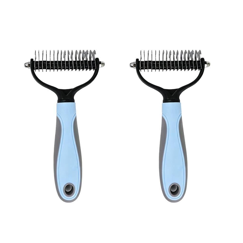 2 Pack Pet Double Sided Dematting Comb for Dogs and Cats