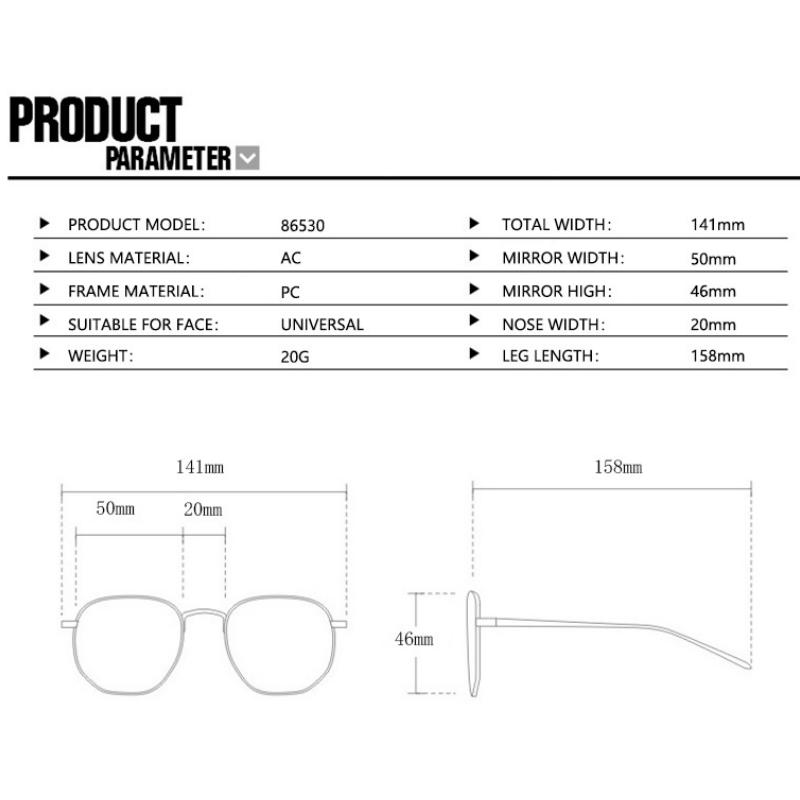 Women's Glasses Anti-Blue Light Fashion Personality Retro Artistic Modern Street Shooting Travel Commuter Rectangular Plain Glasses