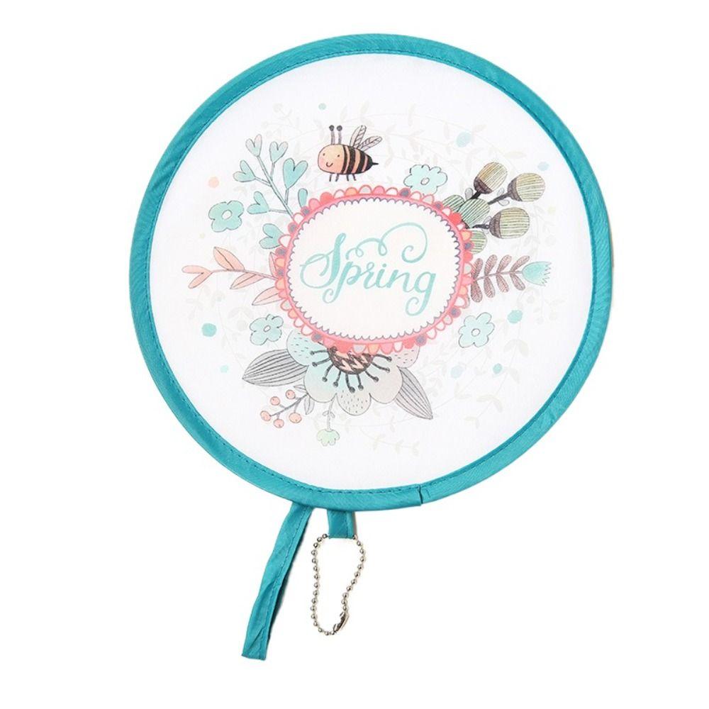 Портативный мультяшный складной веер прочный мини карманный вентилятор креативный ручной круглый веер для мужчин