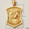 18K Gold Stainless Steel DIY Unisex Necklace Jewelry Amulet Medallion Portrait Coin Peach Heart Angel Jesus Charm Pendant Gift