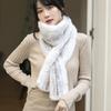 Real Mink Fur Knit Scarf for Women Winter Warm Fur Shawls Colorful Shoulder Warmer Long Mixed Hand-made Neck Warm Scarf