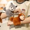 Cute Animal Panda Fox Snapping Circle Plush Toy Doll Capybara Husky Bracelet Children's Doll