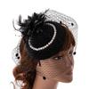Feather Fascinator Women Fascinator Headband Tea Party Fascinator Derby Hat Cocktail Flower Fascinator Veil Mesh