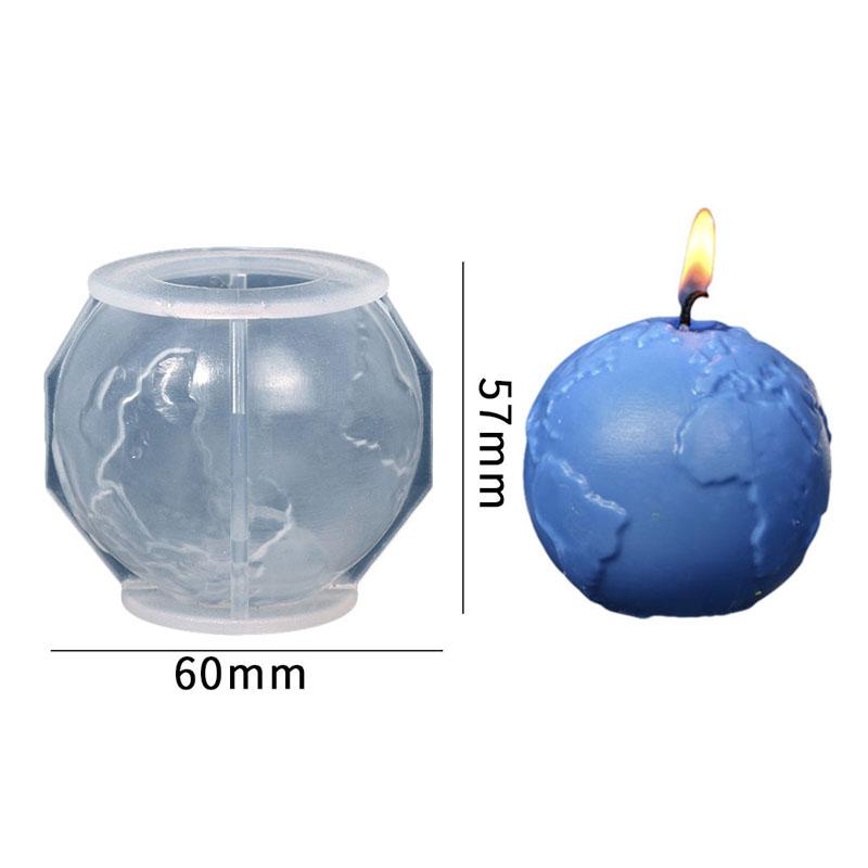 Творческая силиконовая форма для свечей «Луна и Земля», планета, принадлежности для изготовления свечей, мыло, эпоксидная смола, глиняная форма, подарки, художественное ремесло, декор