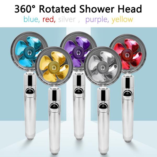 Водосберегающая насадка для душа высокого давления, вращающаяся на 360° насадка для душа с дождевой насадкой, вентилятор для ванны, ручная массажная насадка для душа под давлением