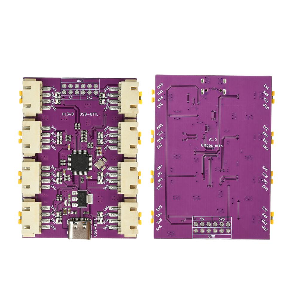 1/2/4/8 Channel USB to TTL Serial Port Module Type-C High Speed CH343/CH342/CH344/CH348 Chip Communication Conversion Module