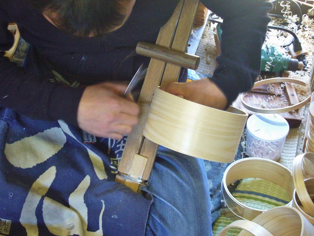 Кольцо для сгибания Kiso Crafts Ohitsu, изготовленное вручную в Японии, деревянное, хиноки, савара, сакура, 3 чашки, подходит для использования в микроволновой печи