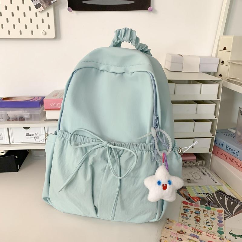 Простой школьный рюкзак сокровище девочка повседневный рюкзак с бантом универсальный для учеников начальной и средней школы рюкзак высокой ценности
