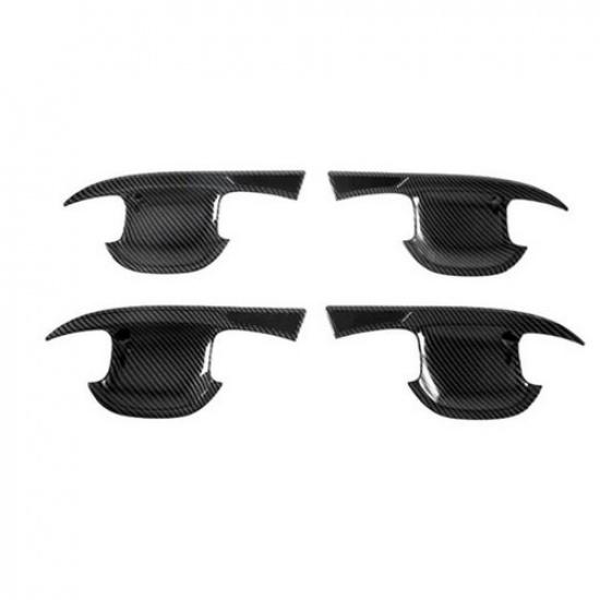 Carbon Fiber Exterior Door Handle Bowl Cover Trim For KIA Sorento 2021 2022 2023