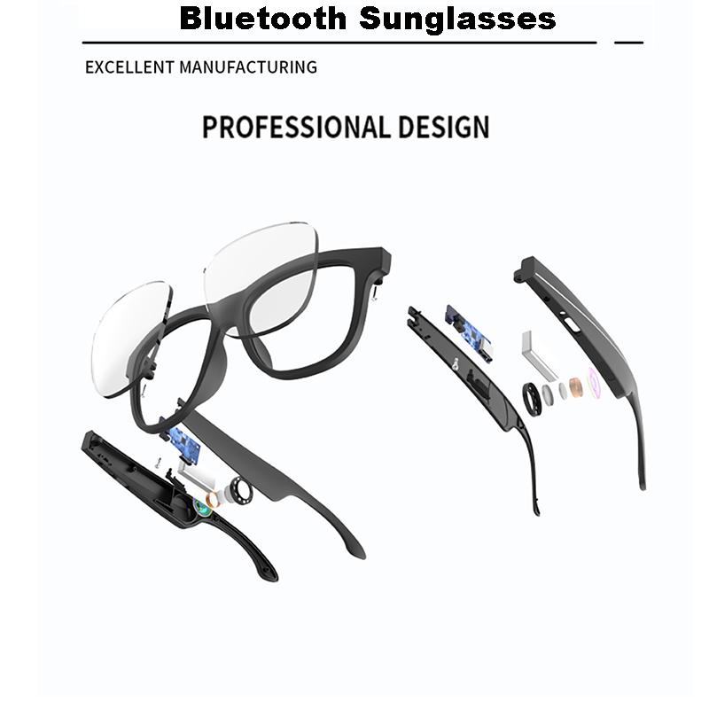 Умные очки, Bluetooth-гарнитура для телефонных звонков, умный голосовой помощник, интеллектуальные модные солнцезащитные очки для мужчин и женщин