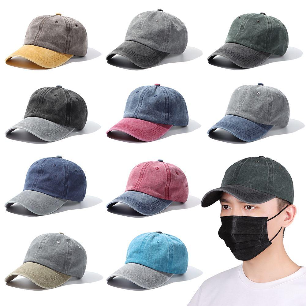 Fashion Men Women Adjustable Sunscreen Hats WASHED DENIM Cap Baseball Hats Distressed Faded Caps