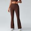 Non-refundable and non-threaded high-waisted hip-lifting yoga flared pants women's micro-wide-leg pants tight sports fitness yoga pants