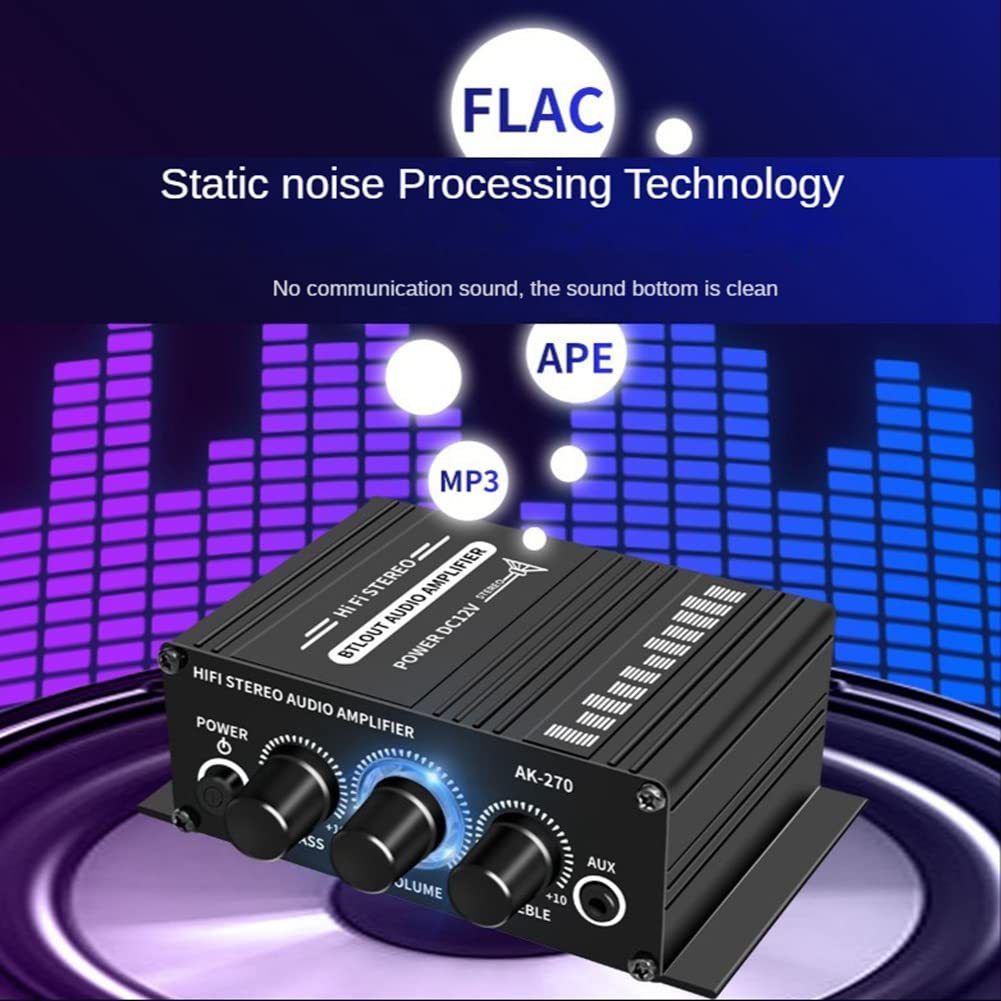 Xsdjasd -270 270 12V Мини Hi-Fi Усилитель мощности Аудио Домашний Автомобильный Театральный Усилитель 2-канальный Усилитель USB/SD AUX Вход