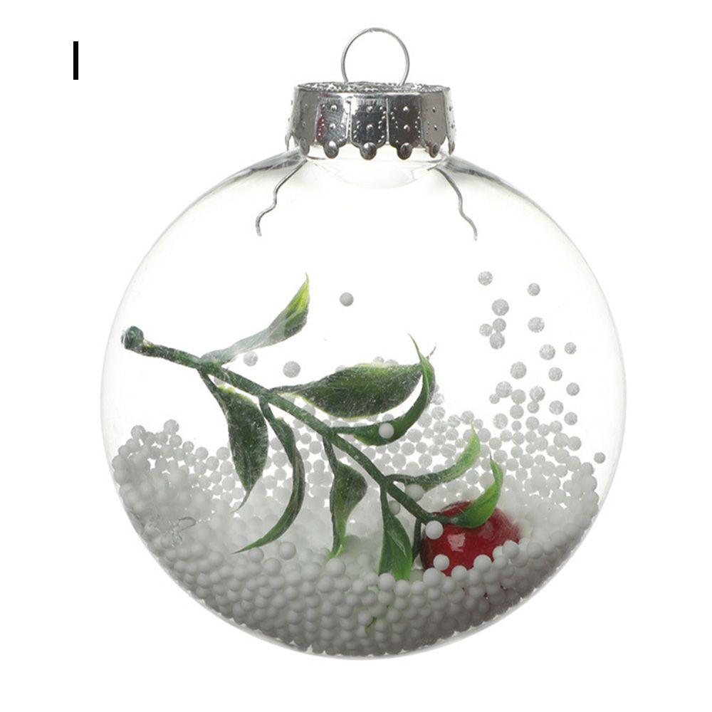 DIY Gifts Xmas Plastic Hanging Christmas Tree Decoration Transparent Balls Fillable Candy Box