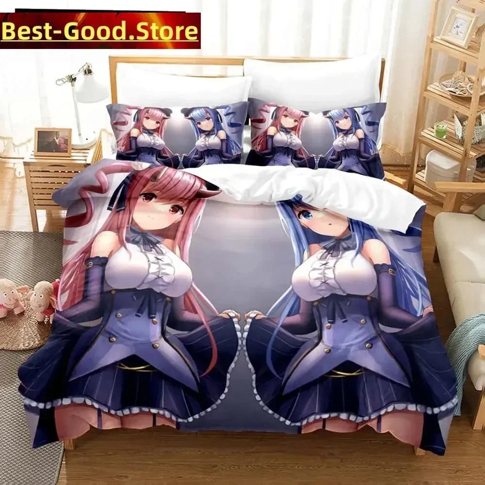 3D Печать Аниме - Azur Lane Комплект Постельного Белья Печатный Комплект С Наволочкой Покрывало На Подушку Постельное Белье Мягкий Односпальный Двуспальный Queen Super King